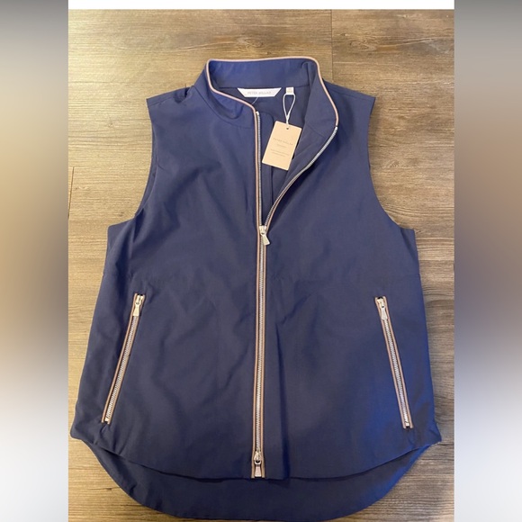 New Peter Millar Midnight Blue Vest with Zipper Accents size S - Picture 12 of 12